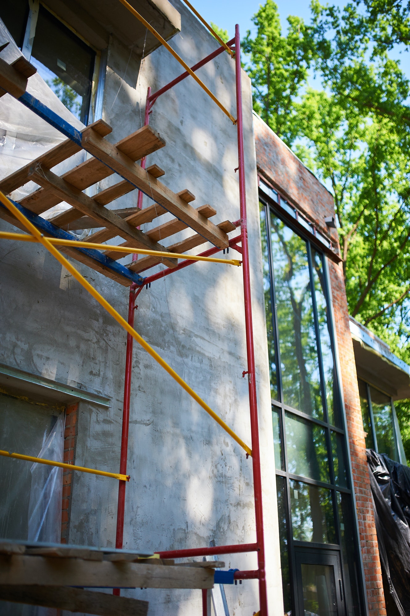 Building Site With House Under Construction